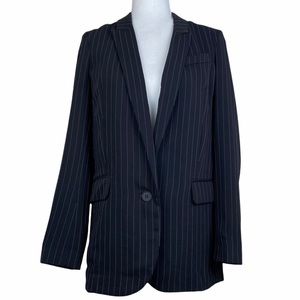 Express | Pen stripe Black Boyfriend Blazer